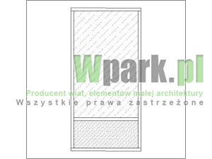 Moduł ściany bocznej lub tylnej wysokość 2000 mm szerokość 1000 mm wypełnienie poliwęglan lity z blachą