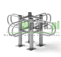 Stojak  rowerowy aluminiowy na 4 stanowiska (kod:3060/4C/A/PW)