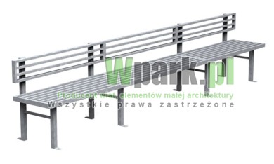 Ławka PUZL 01 ocynkowana dł siedziska 3600 mm