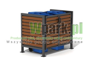 Osłona śmietnikowa BOKS 03 na dwa pojemniki do 240 L