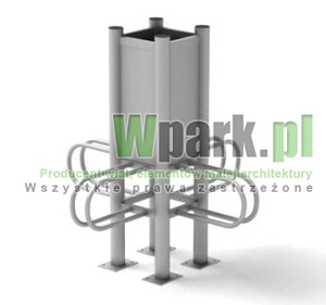 Stojak  rowerowy aluminiowy na 4 stanowiska (kod:3060/4CR/A/PW)