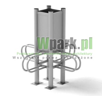 Stojak  rowerowy aluminiowy na 4 stanowiska (kod:3060/4CR/A/PW)
