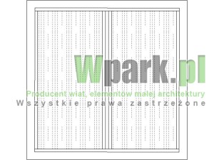 Moduł ściany bocznej lub tylnej wysokość 2000 mm szerokość 2000 mm wypełnienie blacha falista