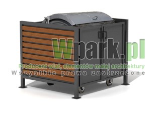 Osłona śmietnikowa BOKS 09 na jeden pojemnik do 1100 L