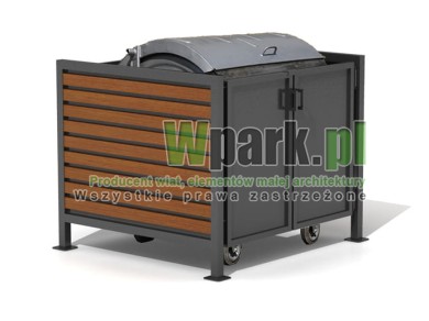 Osłona śmietnikowa BOKS 09 na jeden pojemnik do 1100 L