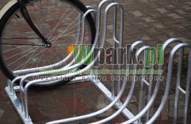 Stojak rowerowy  bocian stalowy ocynkowany na 5 stanowiska (kod:3033/5/S/P)