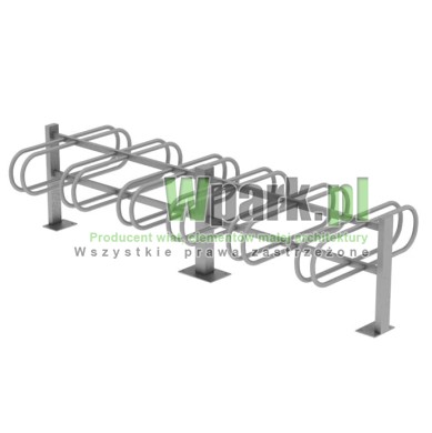 Stojak  rowerowy aluminiowy na 12 stanowisk (kod:3060/12P/A/PW)
