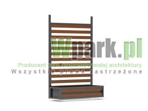 Ściana drewno z donicą 1500 mm