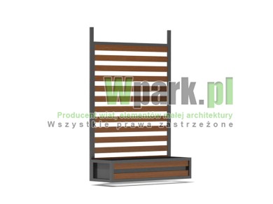 Ściana drewno z donicą 1500 mm