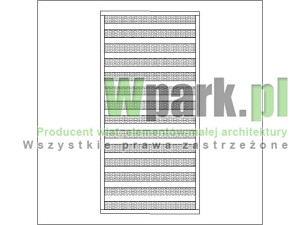 Moduł ściany bocznej lub tylnej wysokość 2000 mm szerokość 1000 mm wypełnienie deski iglaste