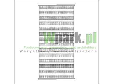 Moduł ściany bocznej lub tylnej wysokość 2000 mm szerokość 1000 mm wypełnienie deski iglaste