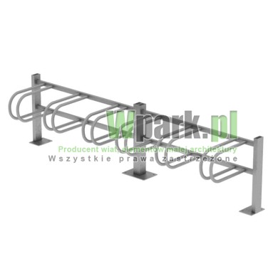 Stojak  rowerowy stalowy ocynkowsky na 6 stanowisk (kod:3060/6/S/PW)
