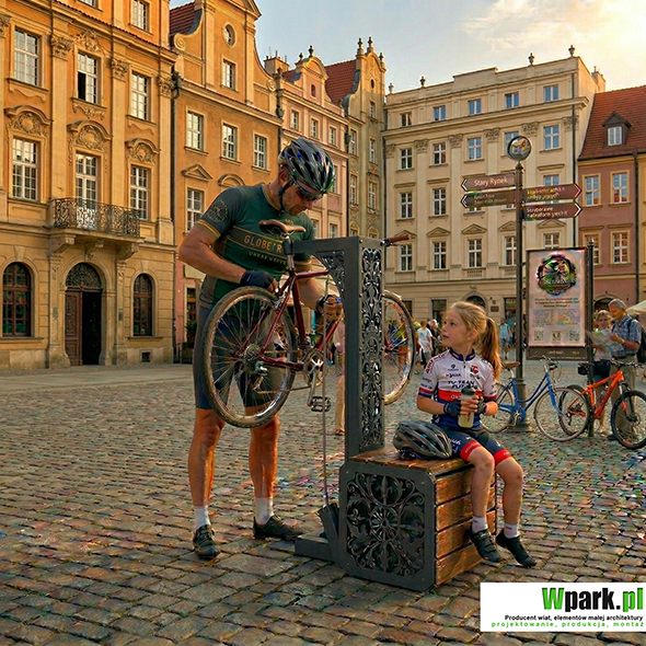 Nowa stacja naprawy rowerów od WPark – klasyka, która przyciąga uwagę